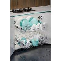 2pcs Kitchen Cabinet Pull Out Shelf Drawer Organizer Slide Out Pantry Storage Basket