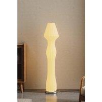 Modern White LED Novelty Floor Lamp Chrome Base