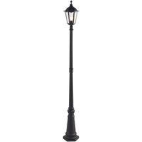 Burford 1 Light Outdoor Floor Lamp Matt Black Paint Glass IP44 E27