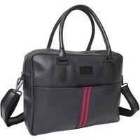Striped Leather Laptop Bag