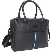 Striped Leather Laptop Bag