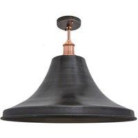 Brooklyn Giant Bell Flush Mount, 20 Inch, Pewter, Copper Holder