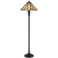 Victory Tiffany Floor Lamp Valiant Bronze E27