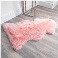 Blush Blush Pink Sheepskin Rug XXL