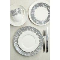 Harlequin Coupe 16 Piece Black Edged Dinner Set Dishwasher Safe Service for 4