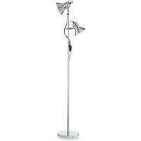 Polly 2 Light Double Floor Lamp Chrome E27