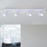 4 Light GU10 Square Spotlight 4x GU10 White Linear