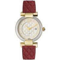 Berletta 1501-V4 Red Vegan Quilted Swiss Quartz Watch