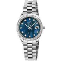 Turin Diamond 12429B Blue MOP Dial Swiss Quartz Watch