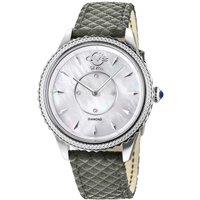 Siena 11700-424.E MOP White Dial Green Leather Swiss Quartz Watch