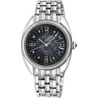 Palermo Diamond , 316L Stainless Steel Case, MOP Black Dial, 316L Stainless Steel Bracelet Swiss Quartz Watch