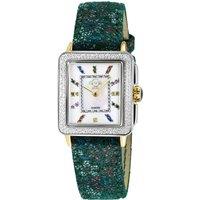 Padova White Dial Green Floral Leather 12334F Swiss Quartz Watch