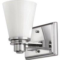 IP44 Wall Light Cased Opal Glass Cast Detailing Polished Chrome LED G9 3.5W