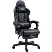 Racing Gaming Chair and Arm Faux Leather Gamer Recliner Home Office