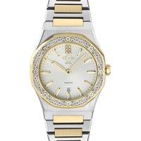 Palmanova Silver Dial two tone yellow gold Swiss Quartz Watch