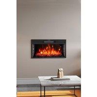 Recessed and Freestanding Electric Fireplace with Remote