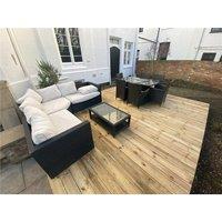 18ft x 18ft Deluxe Pressure Treated Decking Timber Kit