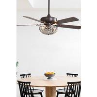 52-inch Coffee Ceiling Fan with Light and Remote