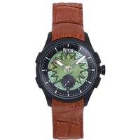 Reign Solstice Automatic Semi-Skeleton Watch - Brown/Green