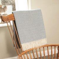 Hoop Pattern Blue Wool Blanket