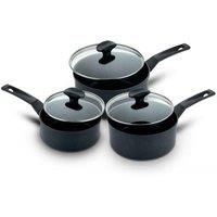 9x Tougher Saucepan Set Dishwasher Safe Induction Cookware - Pack of 3