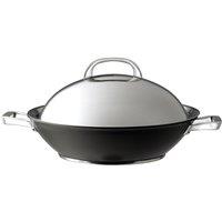 Covered Wok with Sturdy Lid Dishwasher Safe Kitchen Cookware - 36 cm