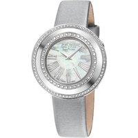 Gevril Women's 12241-3 Gandria Diamond MOP Dial Swiss Quartz Silver Satin Watch