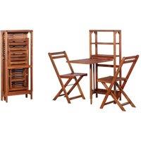 3 Piece Folding Bistro Set Solid Acacia Wood