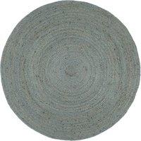 Handmade Rug Jute Round 240 cm Olive Green