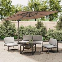 Cantilever Umbrella with Aluminium Pole Taupe 300x300 cm