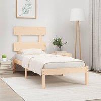 Bed Frame Solid Wood 90x190 cm Single