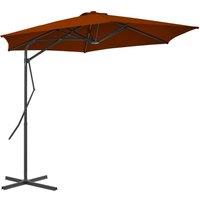 Outdoor Parasol with Steel Pole Terracotta 300x230 cm