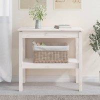 Console Table White 80x40x75 cm Solid Wood Pine