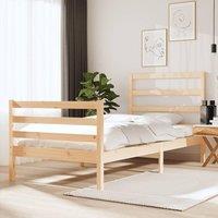 Bed Frame Solid Wood Pine 75x190 cm Small Single