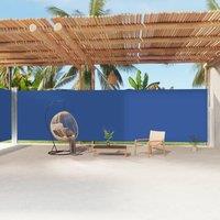 Retractable Side Awning Blue 220x1200 cm