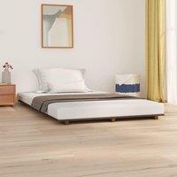 Bed Frame Honey Brown 120x190 cm Small Double Solid Wood Pine