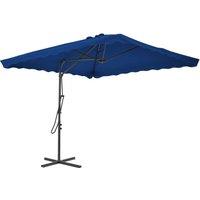 Outdoor Parasol with Steel Pole Blue 250x250x230 cm