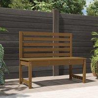 Garden Bench Honey Brown 109 cm Solid Wood Pine