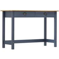 Console Table Hill with 2 Drawers Grey 110x45x74 cm Solid Pine Wood