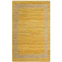 Handmade Rug Jute Yellow 160x230 cm