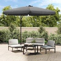 Outdoor Parasol with Steel Pole 300x250 cm Anthracite