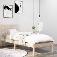 Bed Frame Solid Wood 75x190 cm Small Single