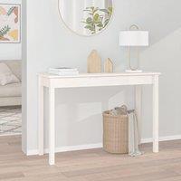 Console Table White 110x40x75 cm Solid Wood Pine
