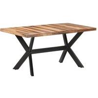 Dining Table 160x80x75 cm Solid Wood with Honey Finish