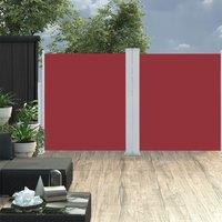 Retractable Side Awning Red 140x600 cm