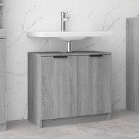 Bathroom Cabinet Grey Sonoma 64.5x33.5x59 cm Engineered Wood