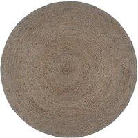 Handmade Rug Jute Round 240 cm Grey