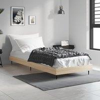 Bed Frame Sonoma Oak 75x190 cm Small Single Engineered Wood