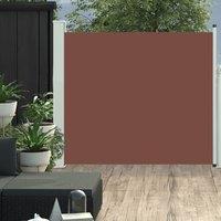 Patio Retractable Side Awning 100x300 cm Brown