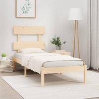 Bed Frame Solid Wood 75x190 cm Small Single